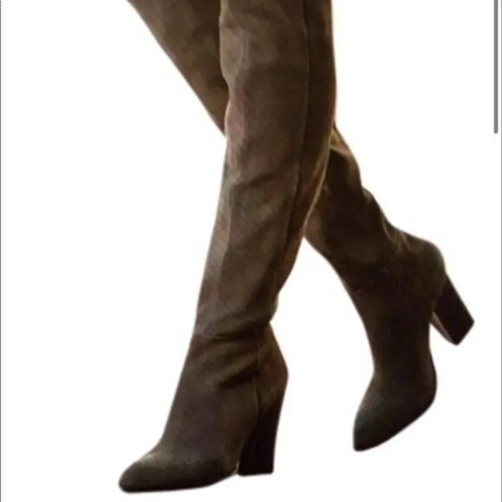 Aldo Eleliven Green Khaki Over the Knee Boots Women's 6.5